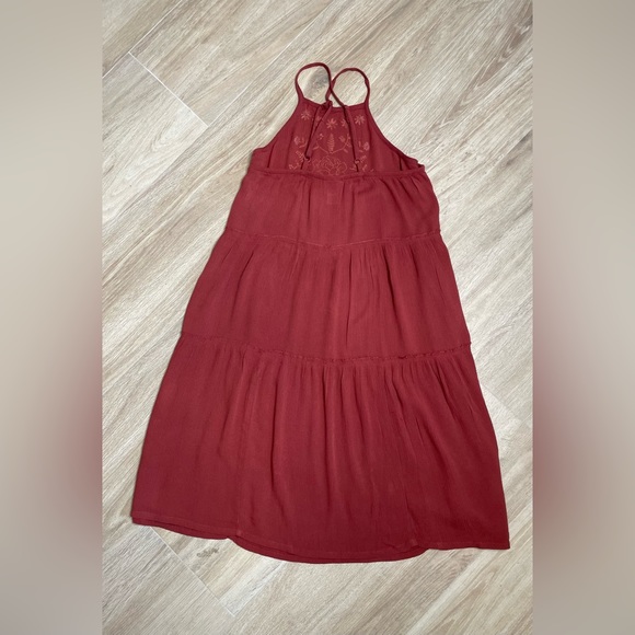 Mossimo  Supply co. Cross Back Sleeveless High Neck Boho Dress W/ Flower Design - Picture 6 of 8